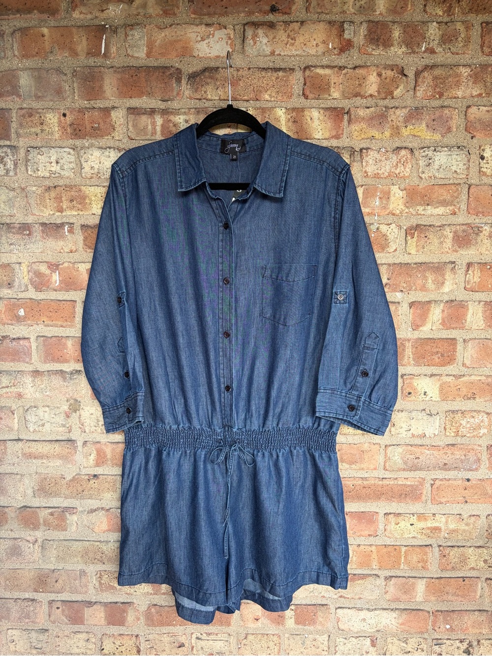Spoon Denim Short Romper